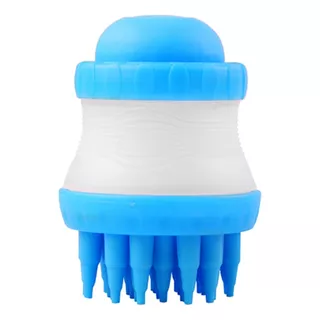 Escova Pente Silicone C/ Dispenser Shampoo Banho Tosa Pet