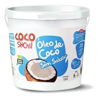 Oleo De Coco Copra Coco-show  Sem Sabor Balde 2,8 Litros