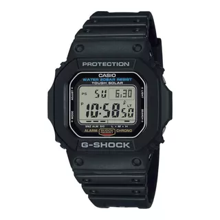 Relógio De Pulso Casio G-shock G-5600 Com Corpo Preto,  Digital, Para Masculino, Fundo  Cinza, Com Correia De Resina Cor Preto, Subdials De Cor Preto, Ponteiro De Minutos/segundos Preto, Bisel Cor Pre