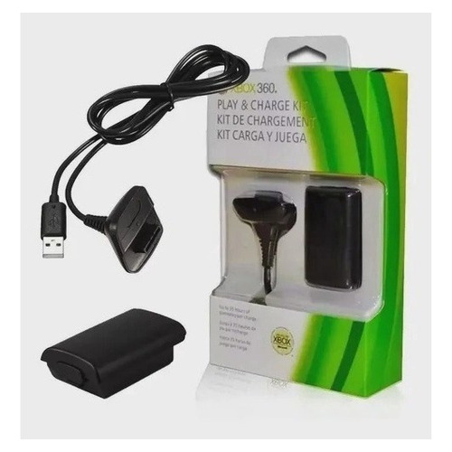 Kit de cable y cargador de batería para mando Xbox 360