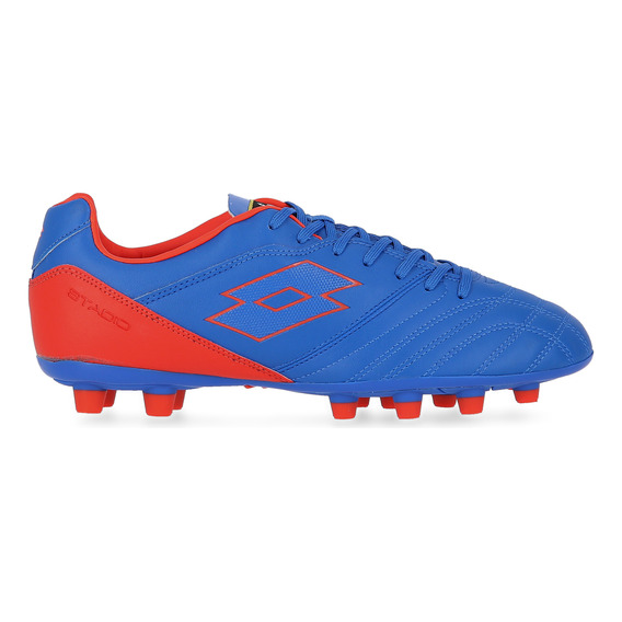 Lotto Botines Fútbol Stadio 700 Fg Hombre En Azul Y Naranja 