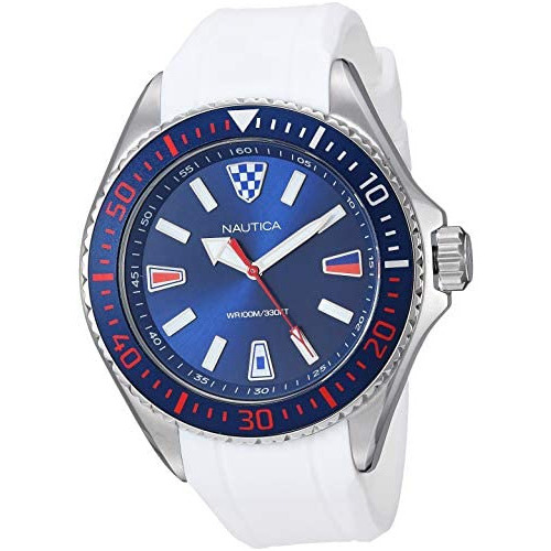 Reloj Nautica Napcps902, Análogo, Azul - Blanco Color de la correa Blanca
