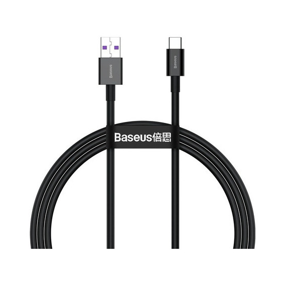 Cable Para Carga Rapida Baseus Usb A - Type C 11v 1 Metro Color Negro