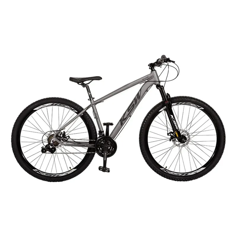 Bicicleta Aro 29 Ksw Xlt 100 24 Marchas Alumínio Freio Disco Quadro em Várias Cores