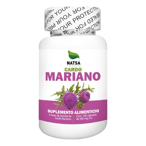 Cardo Mariano, 100 Cápsulas, Calidad Premium Sabor Natural