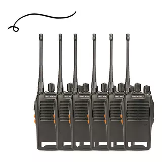 6 Rádio Comunicador Walktalk Baofeng Longa Distáncia + Fone