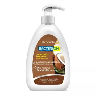 Jabon Líquido Bacterion Antibacterial Vainilla Y Coco 300ml