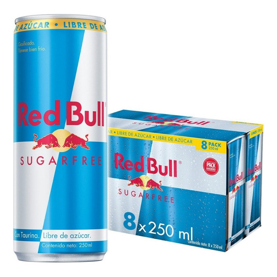 Red Bull Bebida Energética Pack 8 Latas Sin Azúcar 250ml