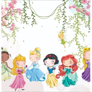 Painel Adesivo Mini Princesinhas Disney Mundo Mágico Baby 5m