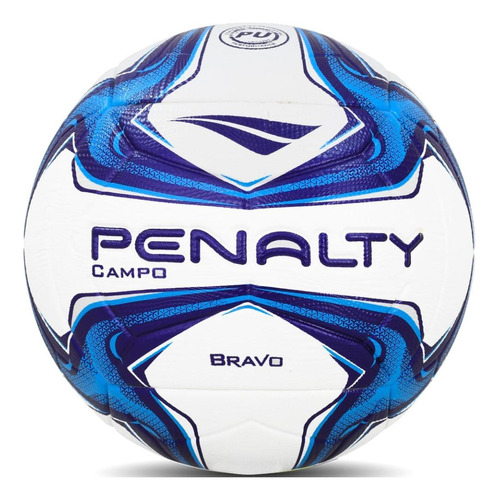 Balón de fútbol de penalti blanco y azul Campo Bravo Xxiv