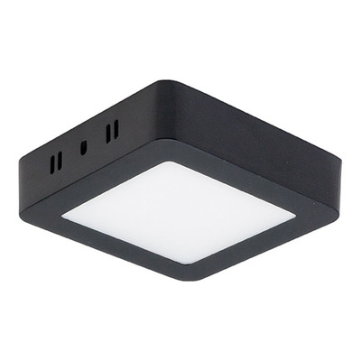 Plafon Led 6w Cuadrado Negro Moderno Calidad Luz Desing 