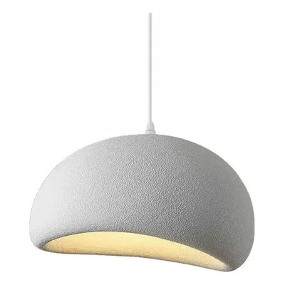 Colgante Stone 30cm 1 Luz Apto Led Deco Moderno Luz Desing Blanco