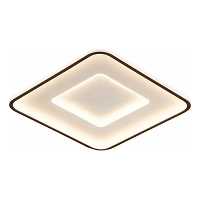 Plafón Led Moderno Luz Desing 20w Blanco Y Negro 30cm Blanco Con Negro