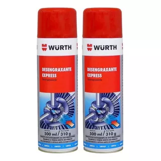 2 Desengraxante Express 500ml Wurth Limpa Freio Oleo Motor