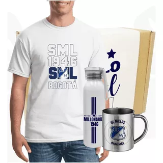 Kit De Regalo Millos Artesanal/camiseta Sml/mug/botella 