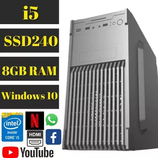 Computador Cpu Pc  Torre Core I5 3.20ghz 4gb  Ssd 240gb 