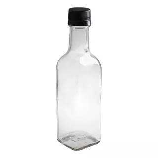 Botella De Vidrio 250 Ml (12 Pz) Tapa Corcho/ Rosca Bebidas