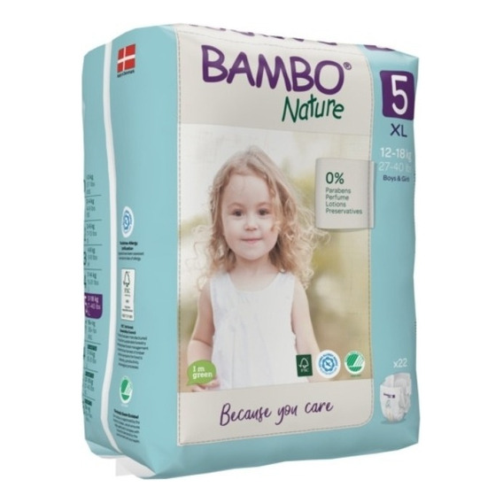 Pañal Bambo Nature Eco-friendly 5 Sku 19255