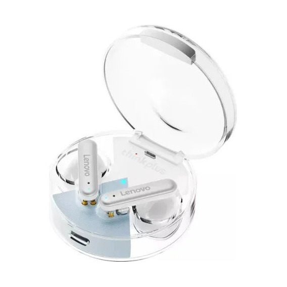 Auriculares inalámbricos Bluetooth Lenovo Lp10 Gamer, color blanco