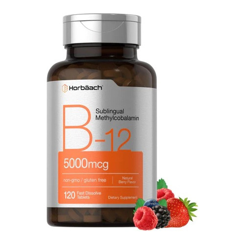 Metilcobalamina Vitamina B12 Sublingual 120 Tabletas Eg B71 Sabor Berry