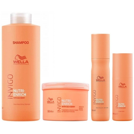 Shampoo Lt +masc +spray +bálsamo Wella Invigo Nutri Enrich