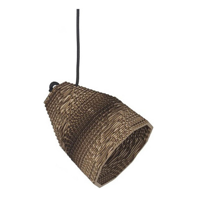 Colgante Sorbus 1xe27 Carton Corrugado Ø17.5cm Marrón