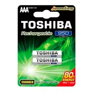 2 Pilhas Recarregáveis Aaa Toshiba Para Telefone Sem Fio