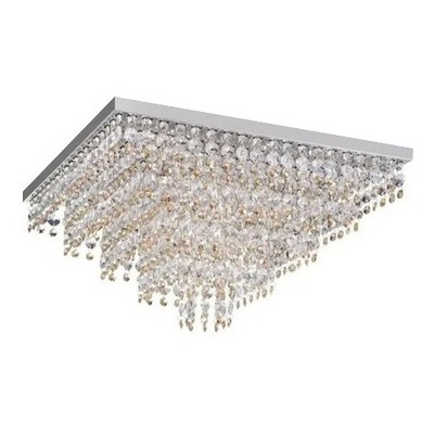 Lampara Plafon Lluvia Cairel Cristal Ambar 1 Luz Led Pal