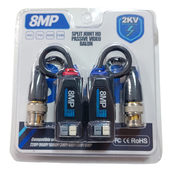 Video Balun Par 100% Cobre 8mpx 4k