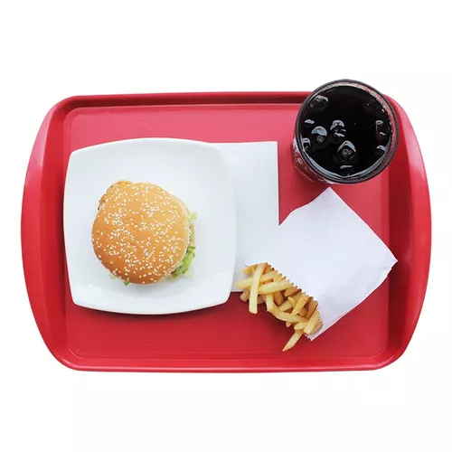 Bandeja comida rápida roja 35,5x45,3 cm - RETIF