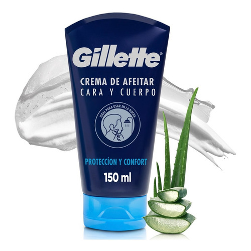 Crema De Afeitar Cara Y Cuerpo Gillette Afeitado 150gr