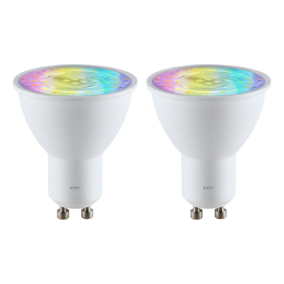 Kit X 2 Bombillos Led Gu10 Rgb Vta+ Smart Home