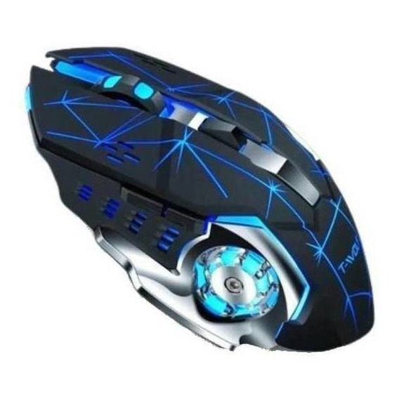 Mouse gamer de juego inalámbrico recargable T-Wolf  Q13 star black