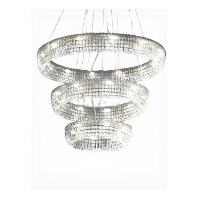 Colgante 40 + 60 + 80cm Led 92w Patagonia Caireles Cromo Rd