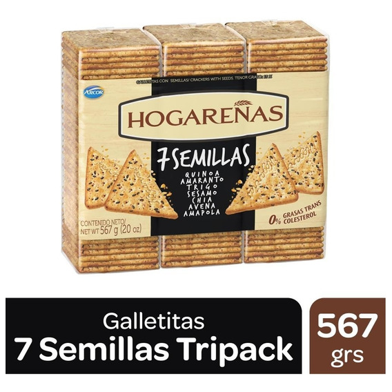 Galletitas Hogareñas 7 Semillas Pack X3 567 Gr
