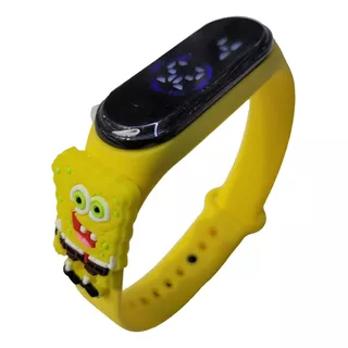 Relógio Digital Infantil Touch Aprenda Brinque Bob Esponja Y