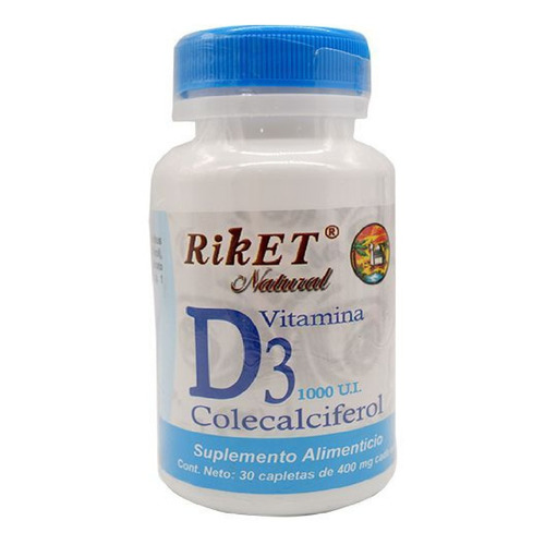 Vitamina D3 Colecalciferol Riket Natural 30 Capletas Env Ful