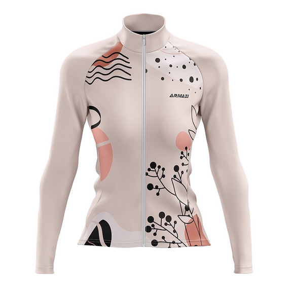 Jersey Ciclismo Ruta Mtb Manga Larga Mujer Armazi Rosa