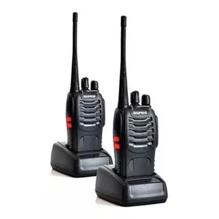 Par De Radio Walkie Talkies Baofeng 888s Bandas De Frecuencia 470mhz Color Negro