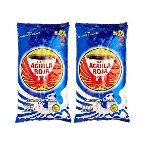 Café Águila Roja 1 Kg (2 De 500 Gr) Molido 100% Colombiano