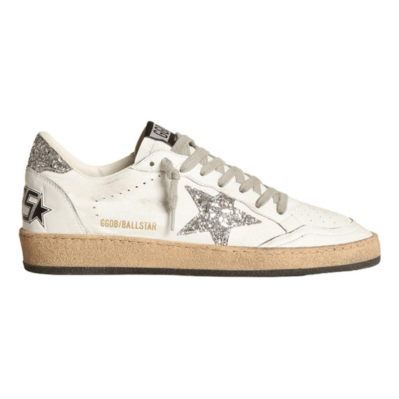 Tennis Golden Goose Ball Star Silver Glitter Star Originales