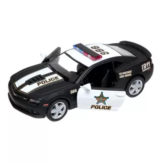Brinquedo Miniatura Camaro Policia Carrinho Metal C/ Fricção