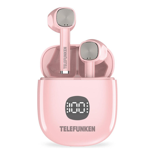 Audífonos Bluetooth Tws Telefunken Bth 400 Ginna - 101db Color Rosa