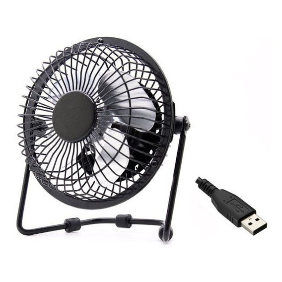 Ventilador Usb Metálico Para Notebook, Pc Y Otros