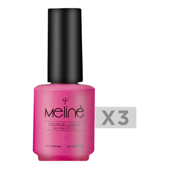 Kit 3x Esmaltes Semipermanentes Meliné Gel Uv/led X15ml