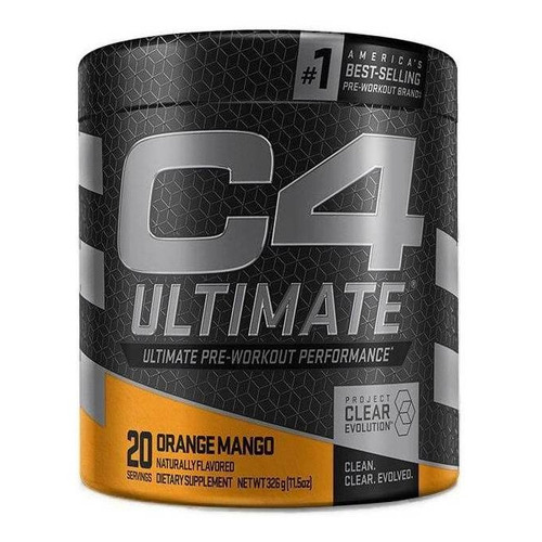 Suplemento en polvo Cellucor  C4 Ultimate cafeína sabor orange mango en pote de 326g