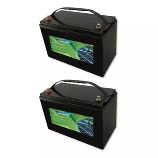 Banco Bateria X2 Solar 12v 75a Ciclo Profundo 