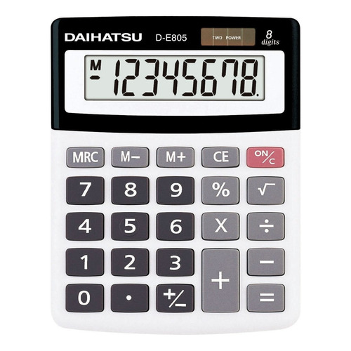 Calculadora Daihatsu D-e805 8 Dígitos De Mesa Color Gris