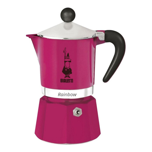 Cafetera Bialetti Rainbow 6 Cups manual fucsia italiana