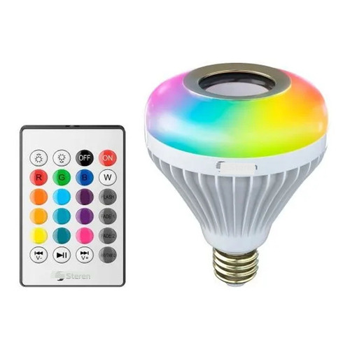 Foco Led Rgb 6.5w Con Bocina Bluetooth Y Control Remoto